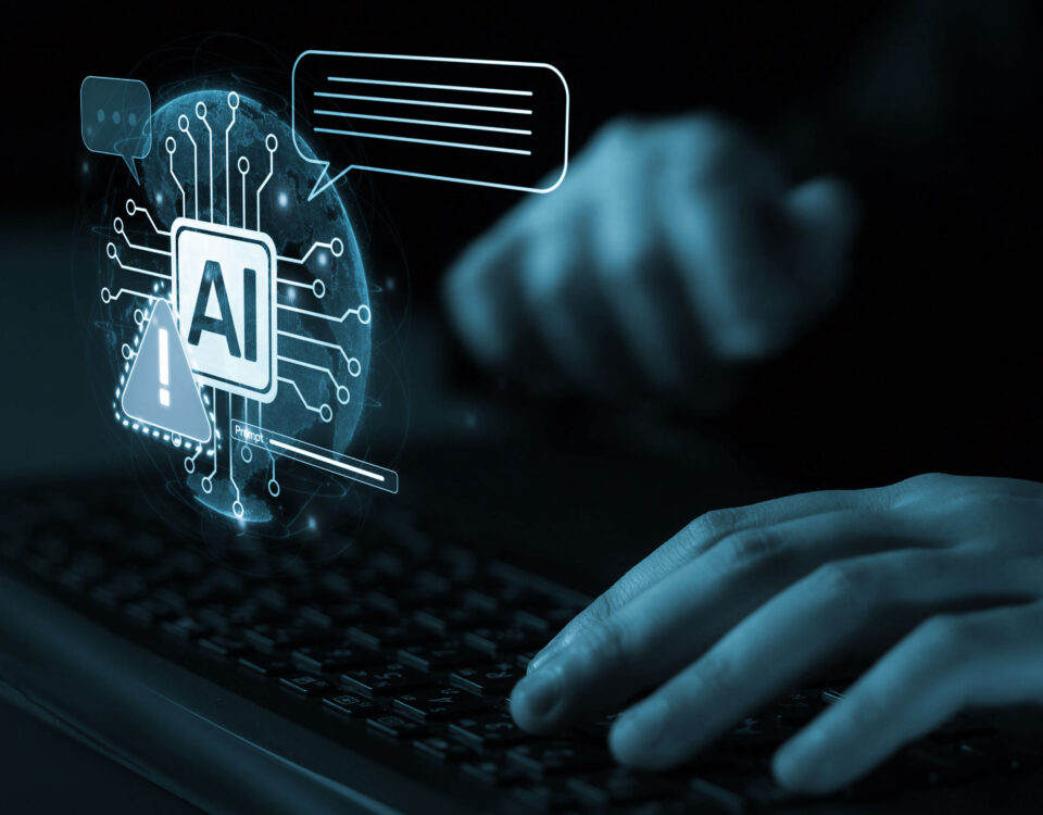A picture of someone using an LLM AI application