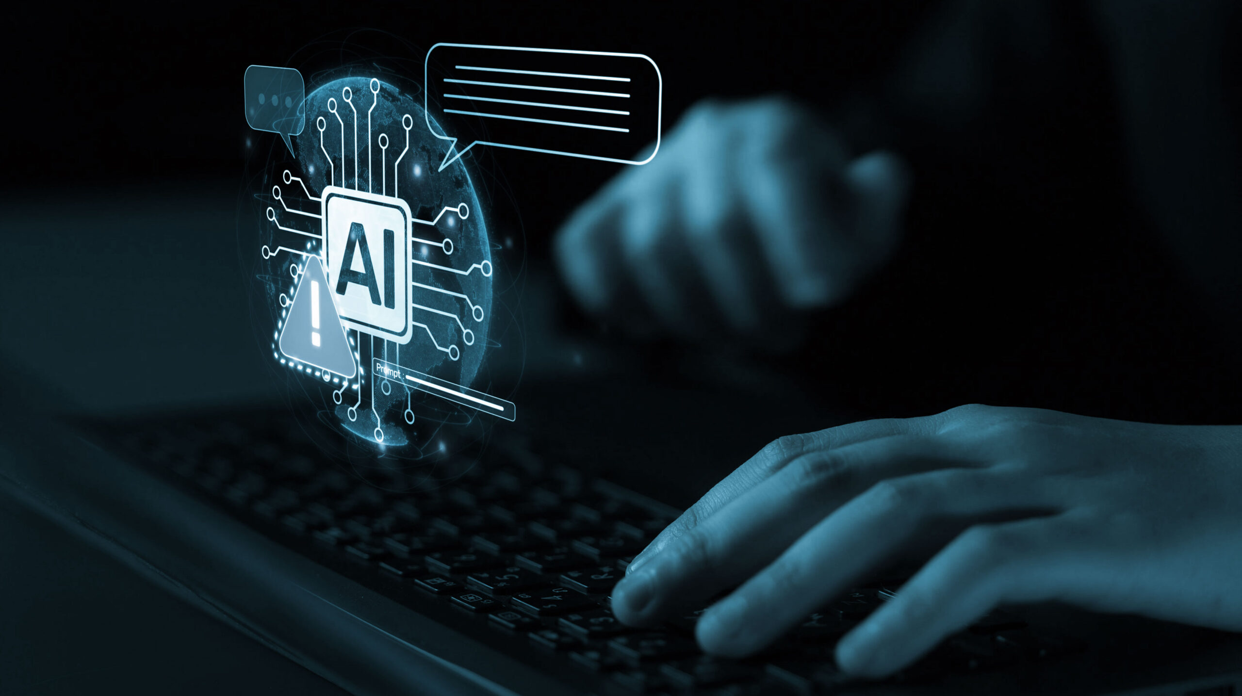 A picture of someone using an LLM AI application