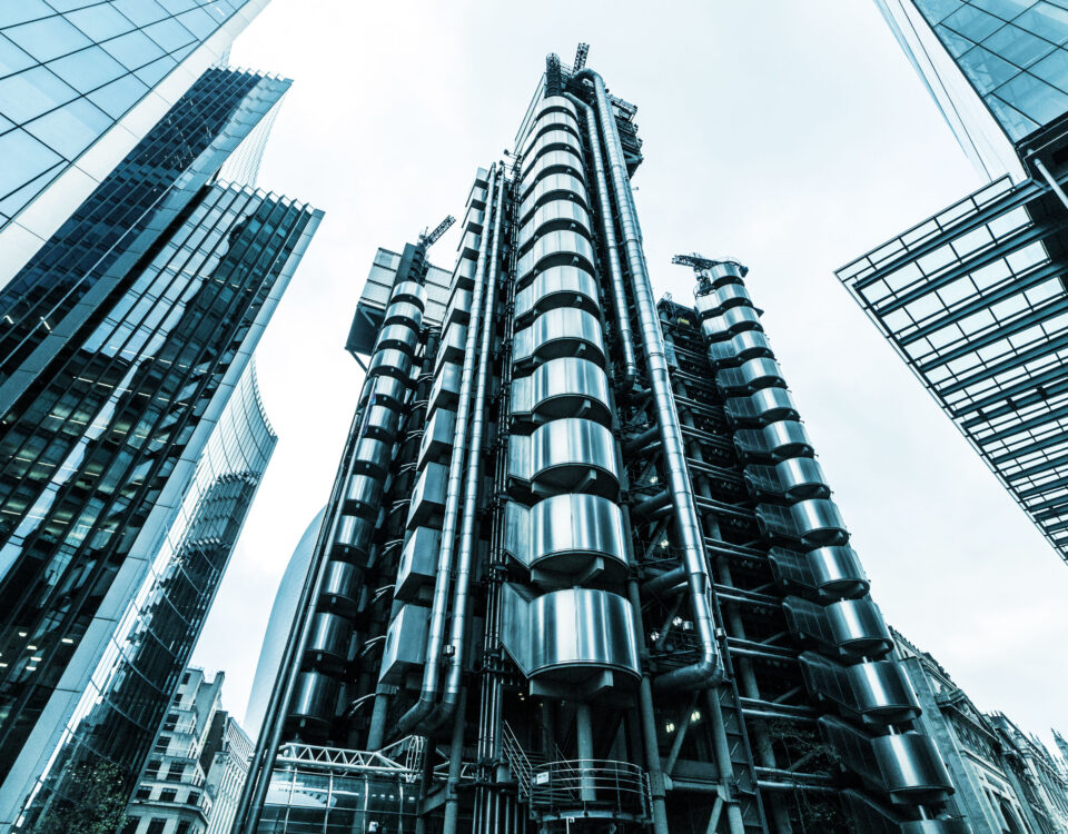 A picture of the Lloyds of London building
