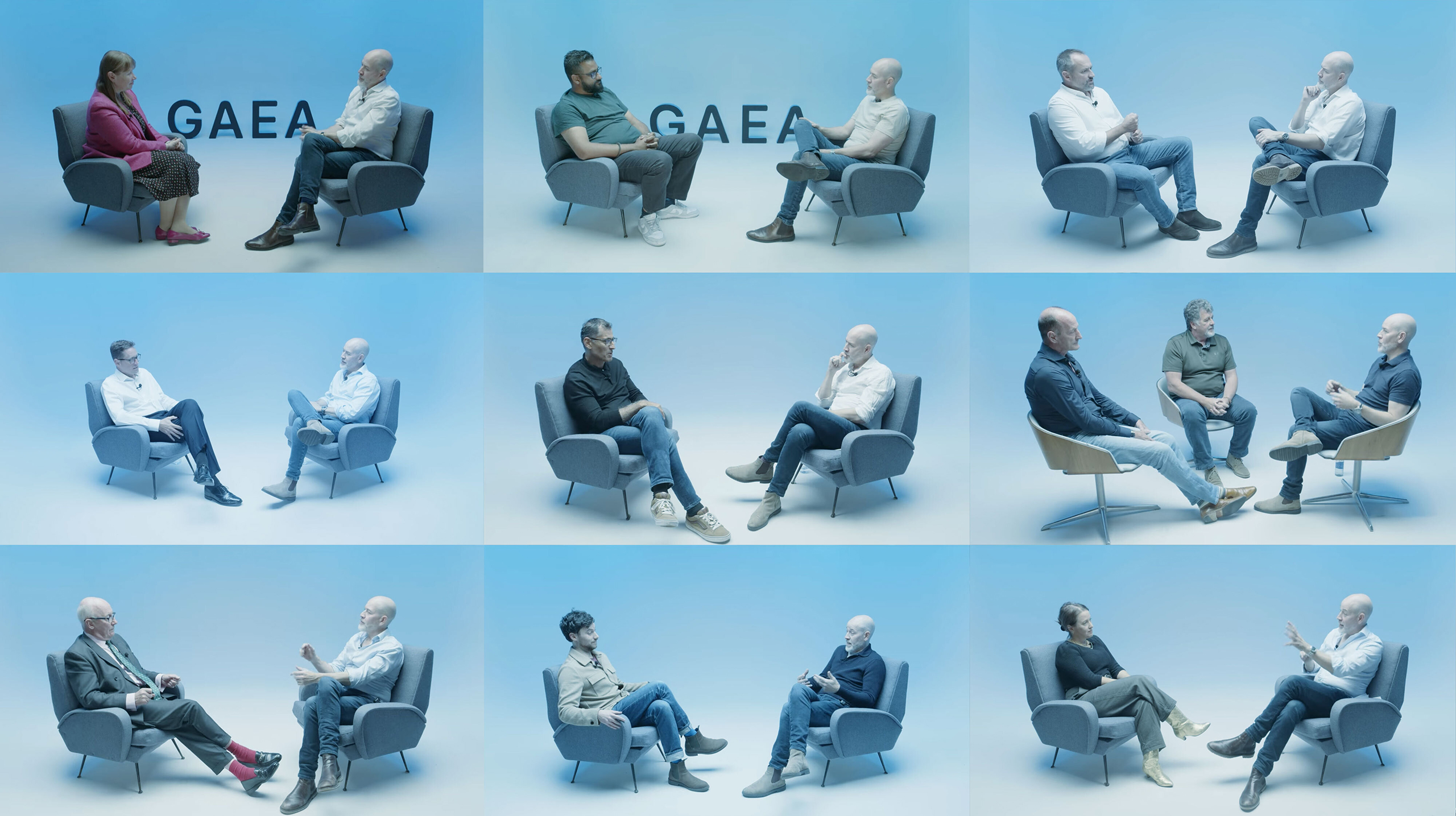 A picture showing a montage of GAEA Talks podcast guests